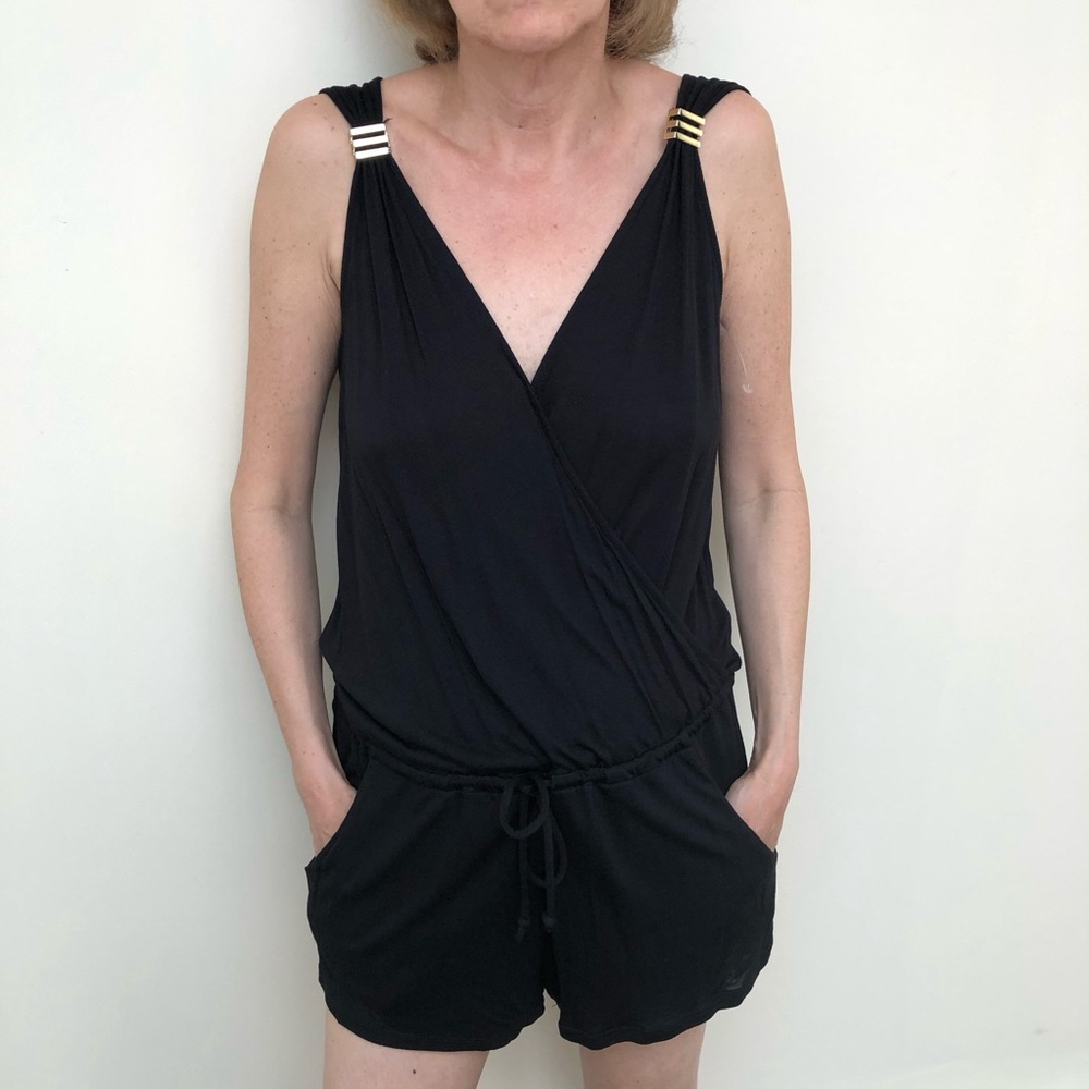 BAR III Romper 🖤 w/ Gold Detailing